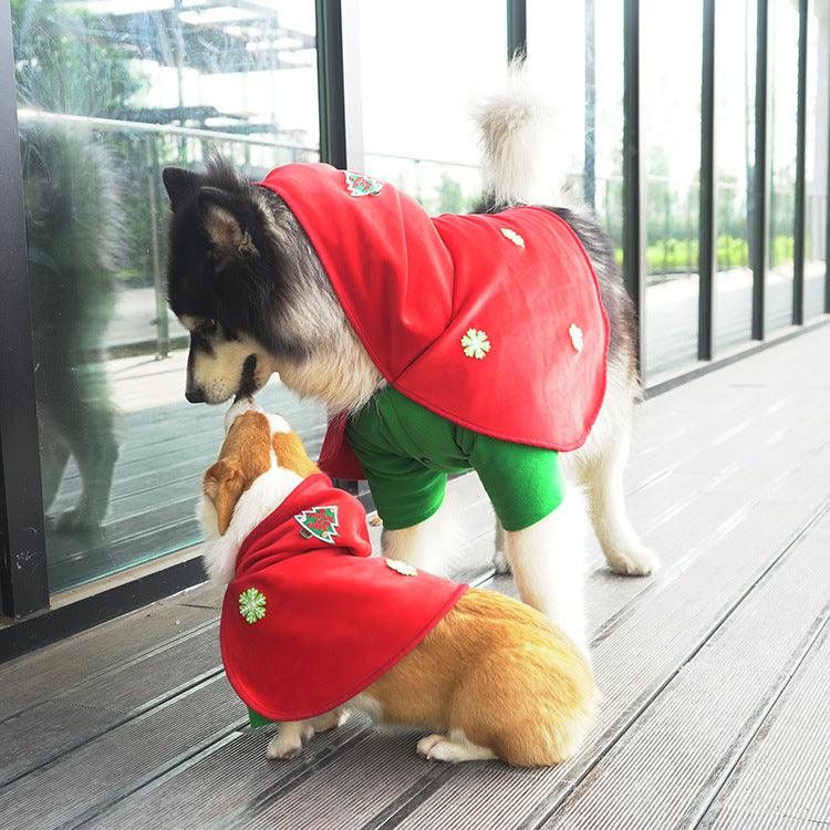 Festive Embroidered Christmas Cloak For Pets