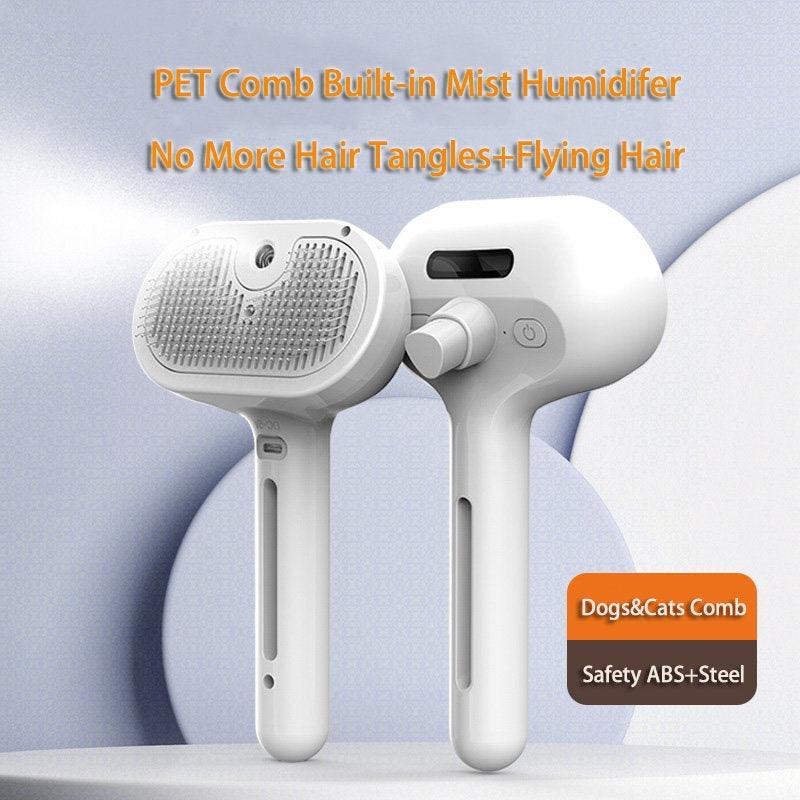 Pet Comb Self Cleaning Pets Hair Remover Brush For Dogs Grooming Comb Built-In Mist Humidifier
